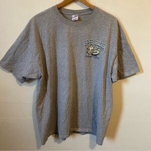 State College Football Graphic T-Shirt Gray 2XL Beer Humor Tee Party Frat